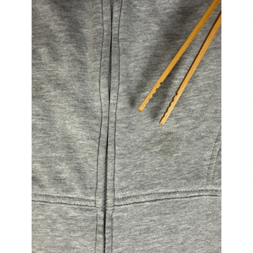 The North Face Mens XL Gray Full Zip Graphic Sleeve Logo Hoodie Sweatshirt Layer